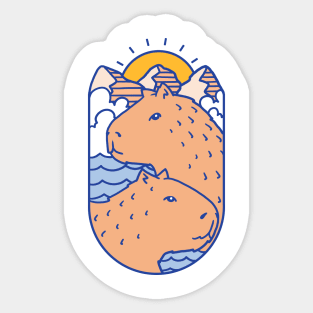 Capybara nature Sticker